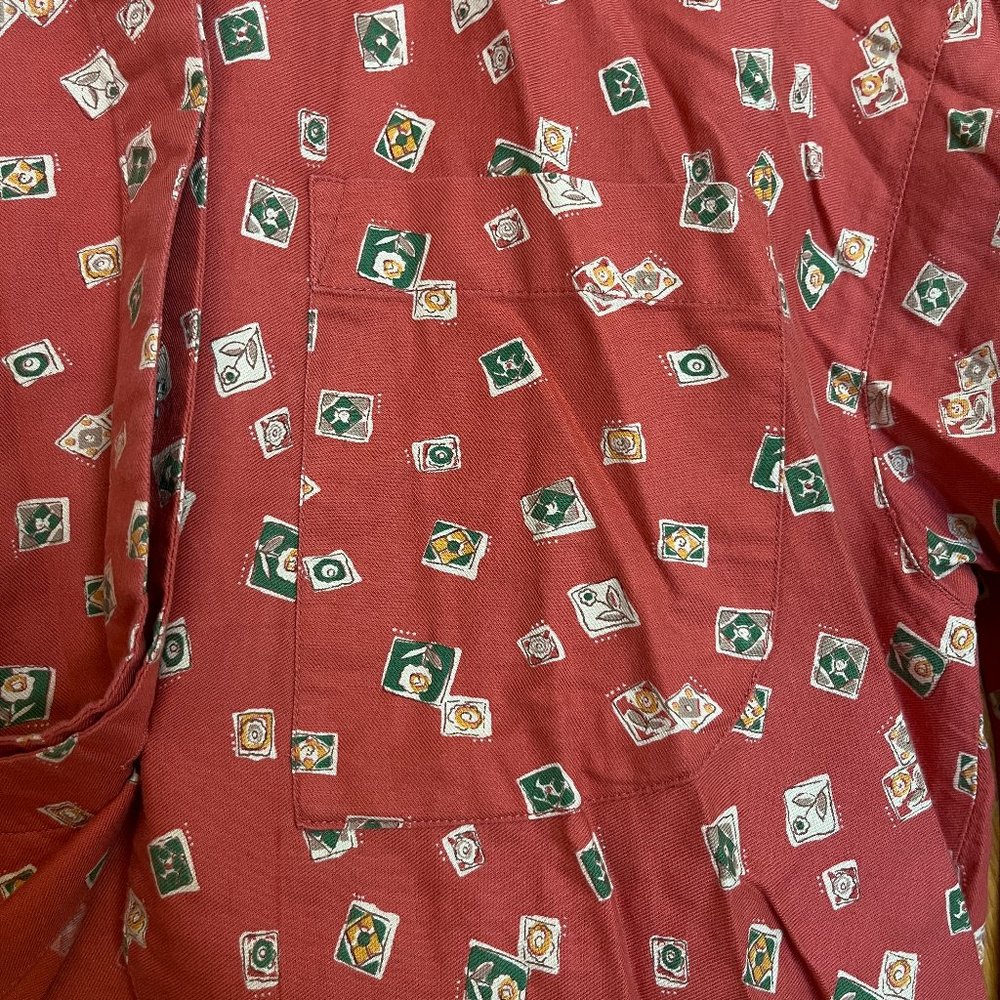 Vintage Japanese Button-Down Patterned Funky Shir… - image 4